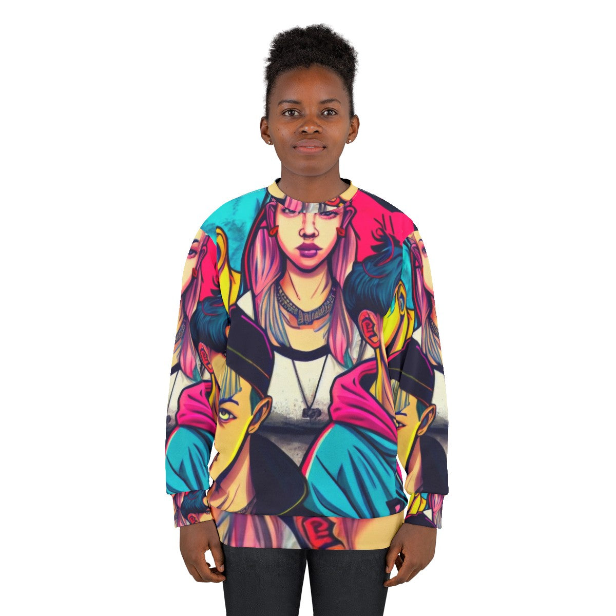 Young Royals Cyberpunk Manga Style Sweatshirt - women