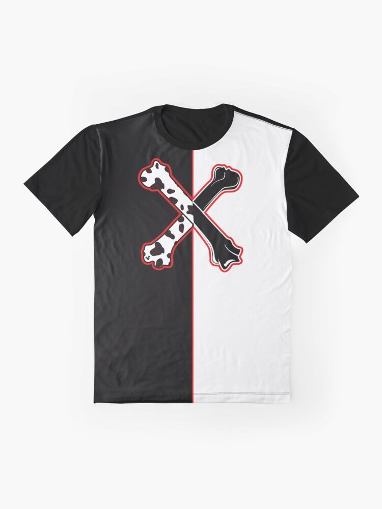 Dalmatian cross bones graphic design t-shirt for Disney fans - Flat lay