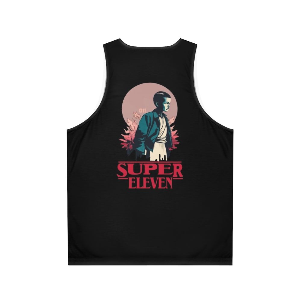 Stranger Things Eleven Black Unisex Tank Top - Back