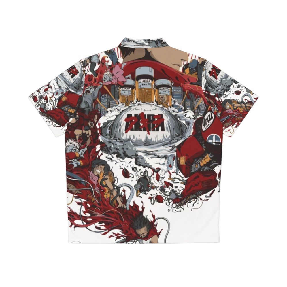 Akira III Hawaiian Shirt with sci-fi and anime-inspired graphics - Back