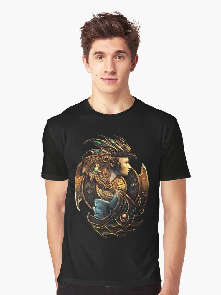 Baldur's Gate Throne Of Bhaal Mythology Graphic T-Shirt featuring RPG videogame elements - Men