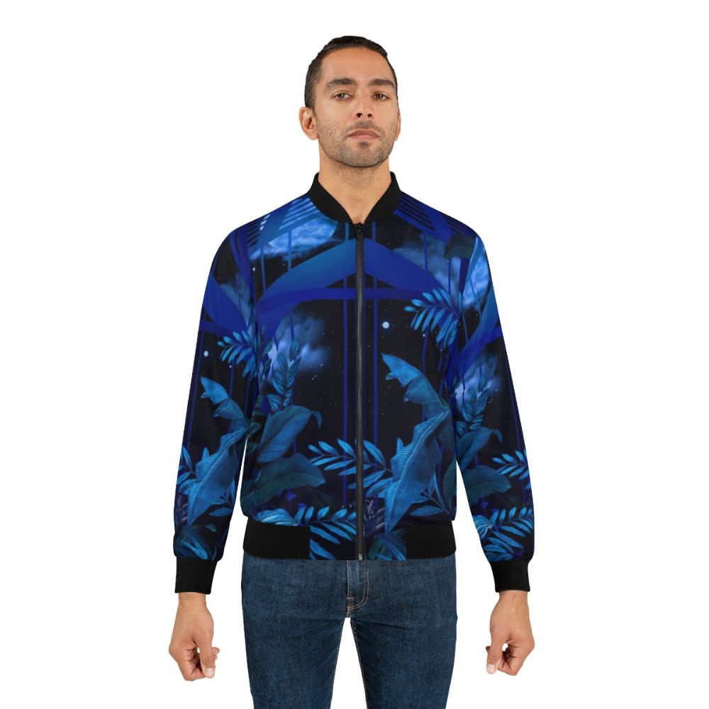 Greenhouse Garden Bomber Jacket with Vintage Floral Print - Lifestyle