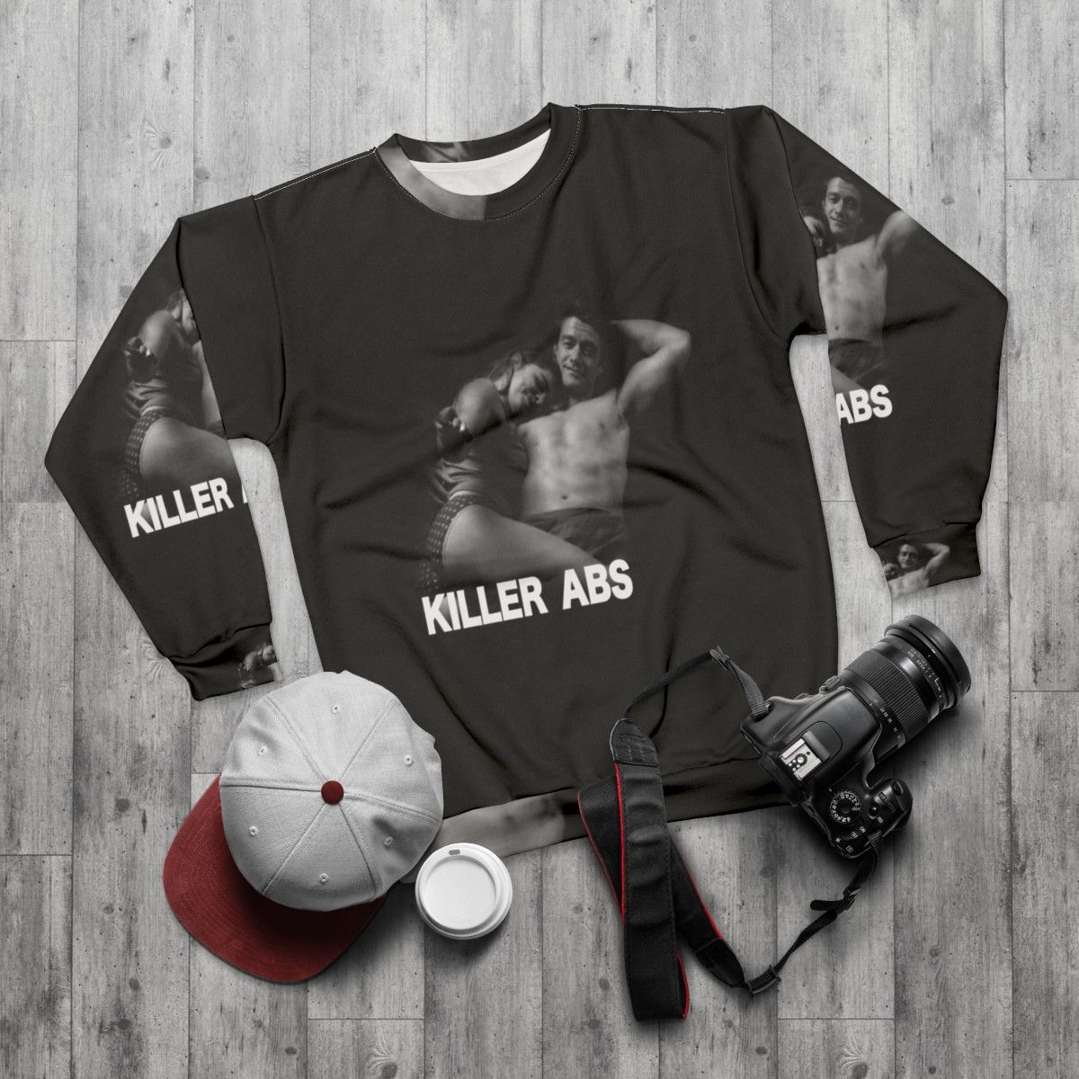 Killer Abs I Zombie Sweatshirt - flat lay