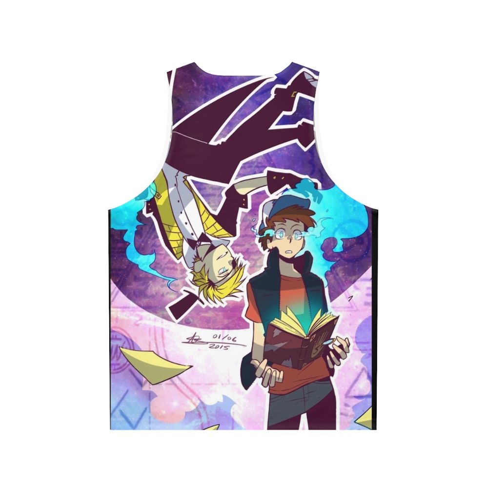 Gravity Falls Unisex Tank Top with Bill Cipher and Dipper Pines - Back