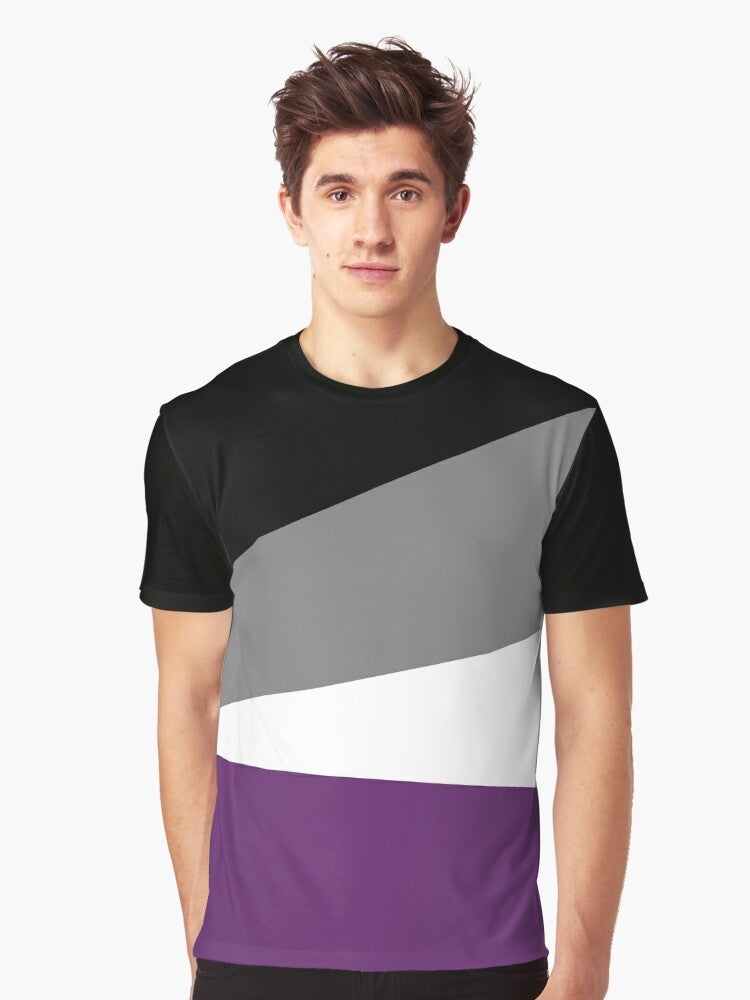 Ace Pride Graphic T-Shirt featuring the asexual flag design - Men