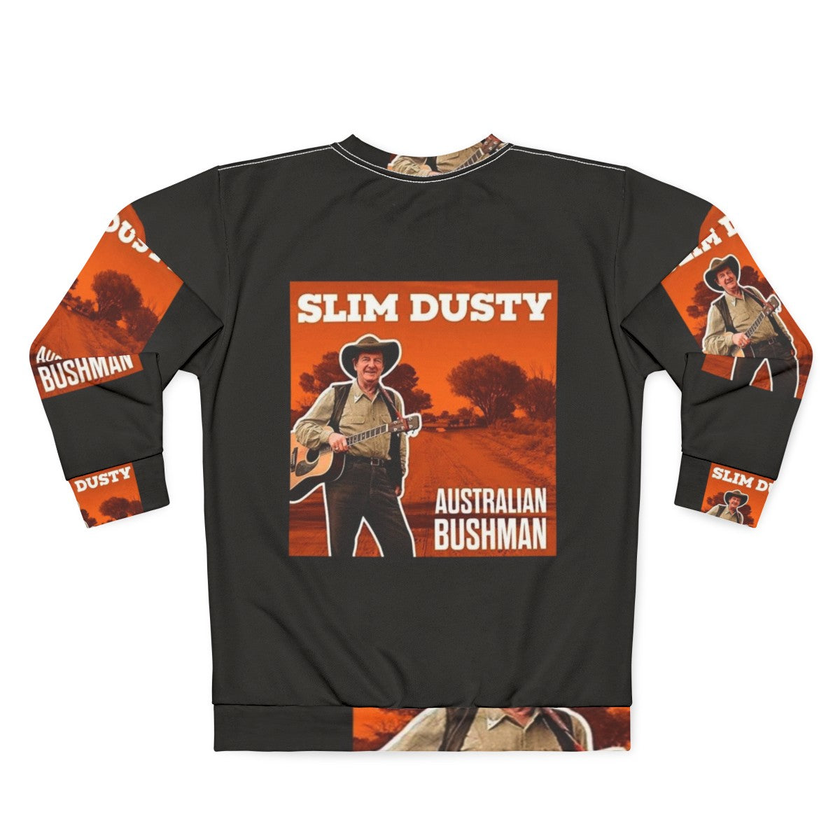 Slim Dusty inspired graphic sweatshirt with country music art - Back