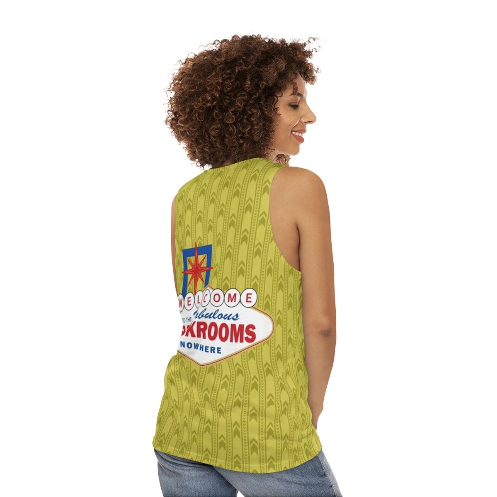 Creepy "Backrooms" Unisex Tank Top - women back