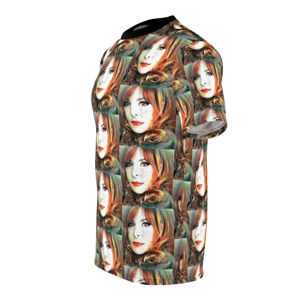 Mylene Farmer inspired t-shirt with digital art and photo manipulation - men left