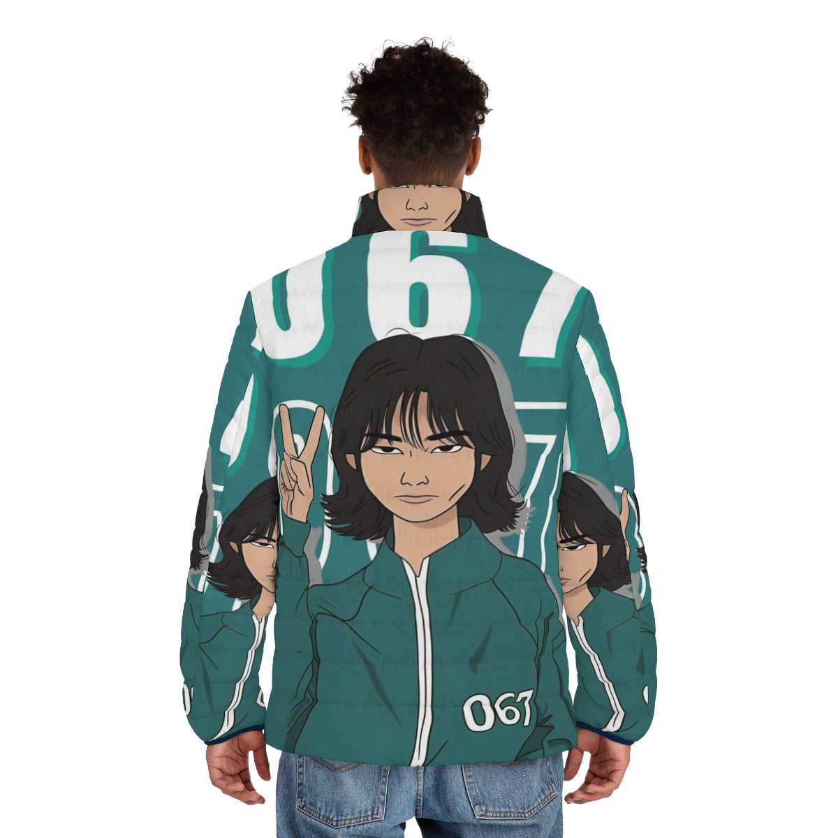 Squid Game Player 067 Kang Sae Byeok Puffer Jacket - men back