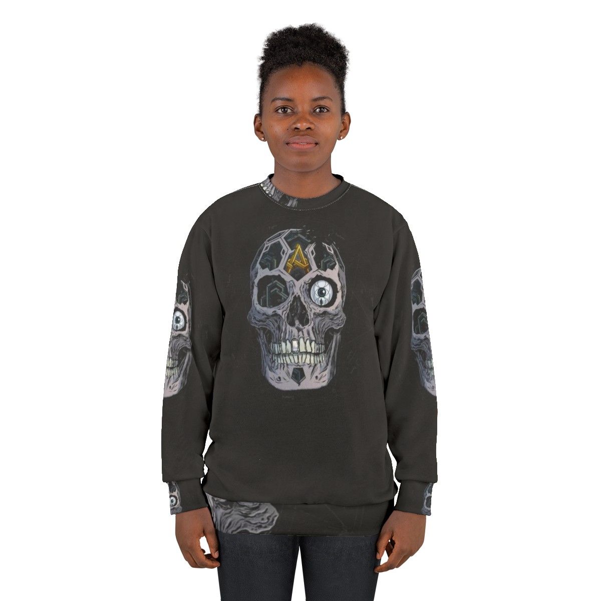 Atreyu "In Our Wake" Skull Album Cover Graphic Sweatshirt - women