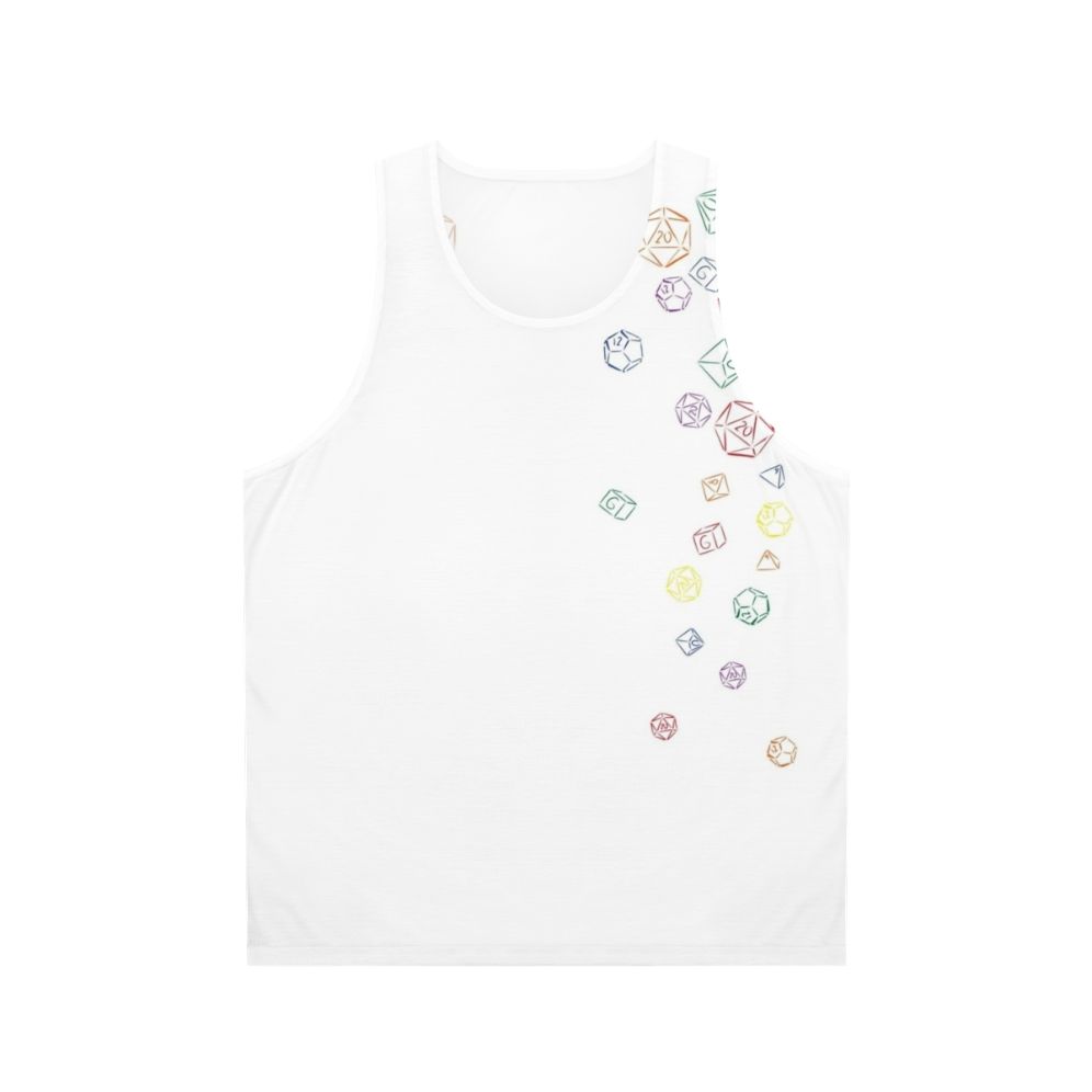 Cascading Rainbow Dice Unisex Tank Top