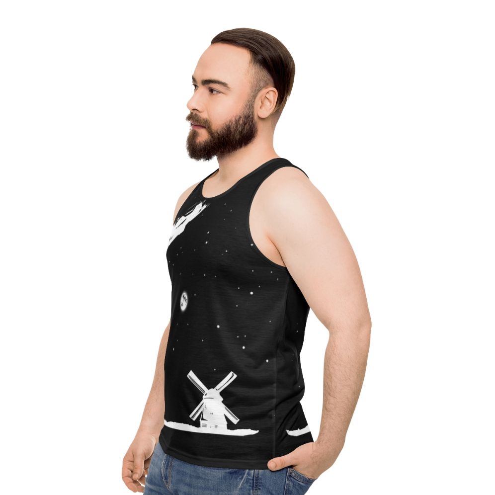 Unisex Rocinante2 sci-fi tank top with windmill design - men side