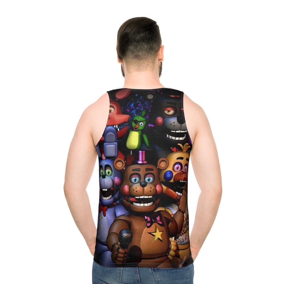 FNAF Security Breach Unisex Horror Gaming Tank Top - men back