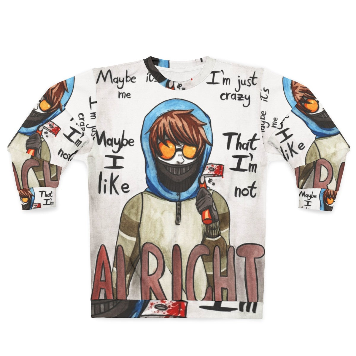 Ticci Toby Creepypasta Horror Fan Art Sweatshirt