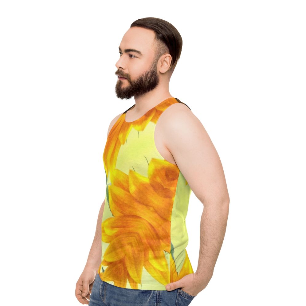 Sunflower Unisex Tank Top - men side