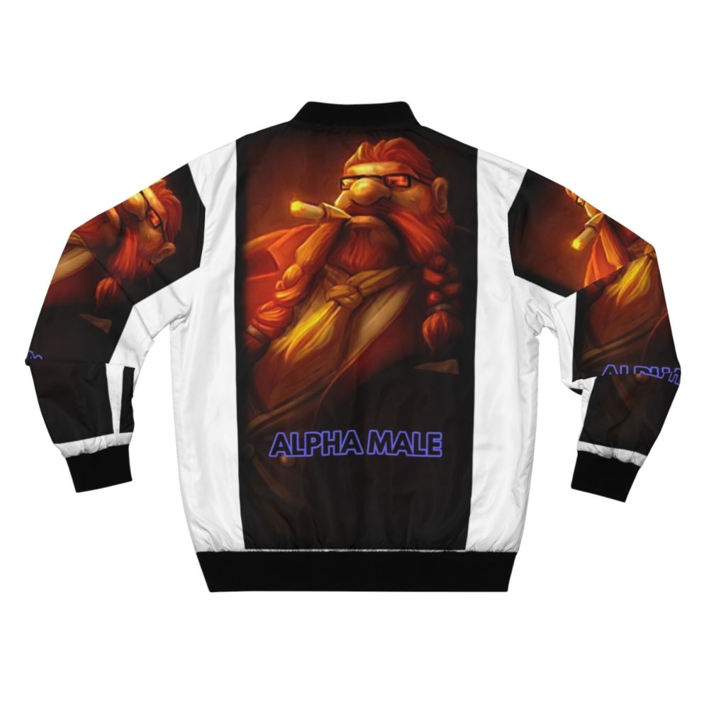 Alpha Male Bomber Jacket for League of Legends Gragas Fans - Back