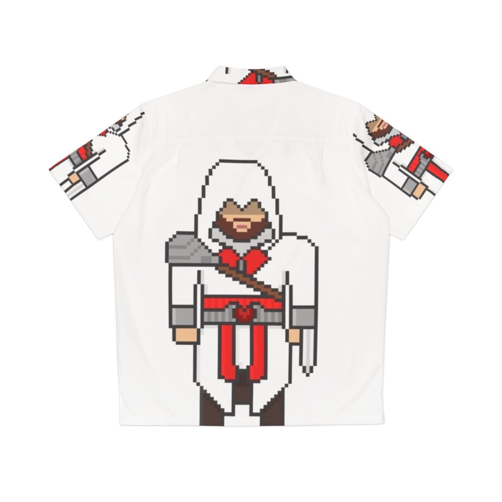 Assassin's Creed Ezio Pixel Hawaiian Shirt - Back