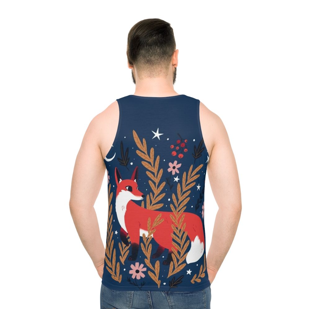 Cozy Winter Woodland Unisex Tank Top - men back