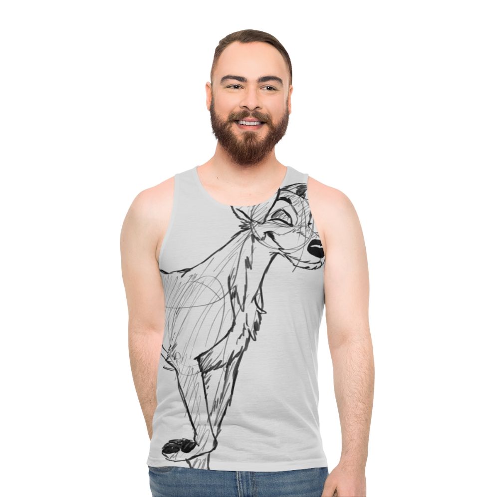 Tramp Sketch Disney Unisex Tank Top - men