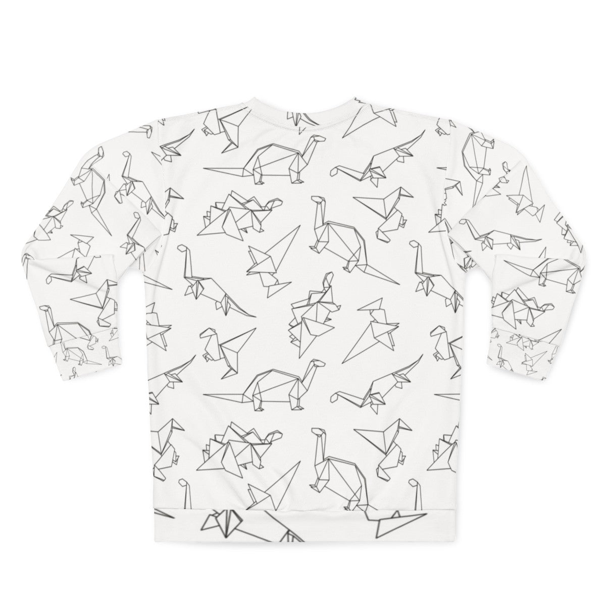 Geometric dinosaur origami sweatshirt - Back