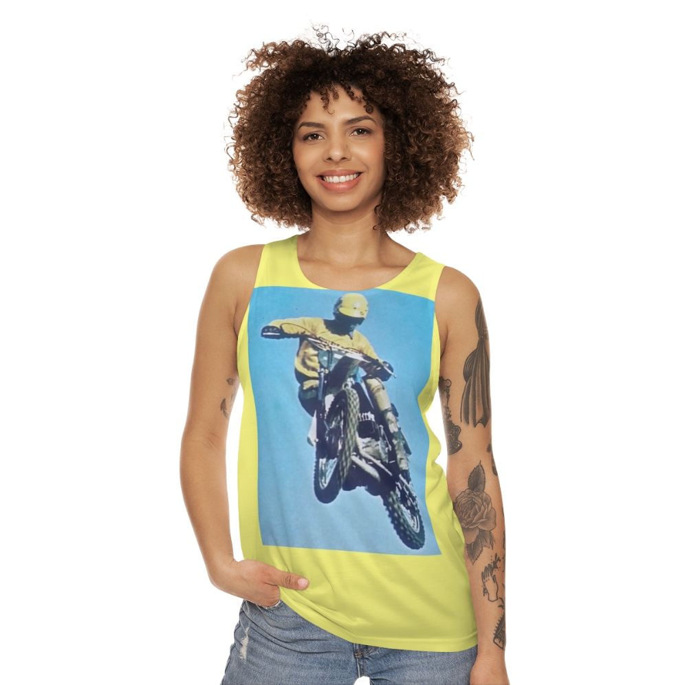 Vintage Motocross Unisex Tank Top - women