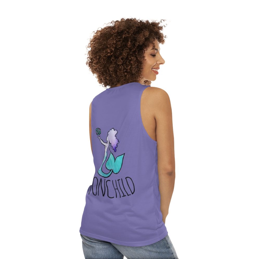 Cancer astrology mermaid unisex tank top - women back