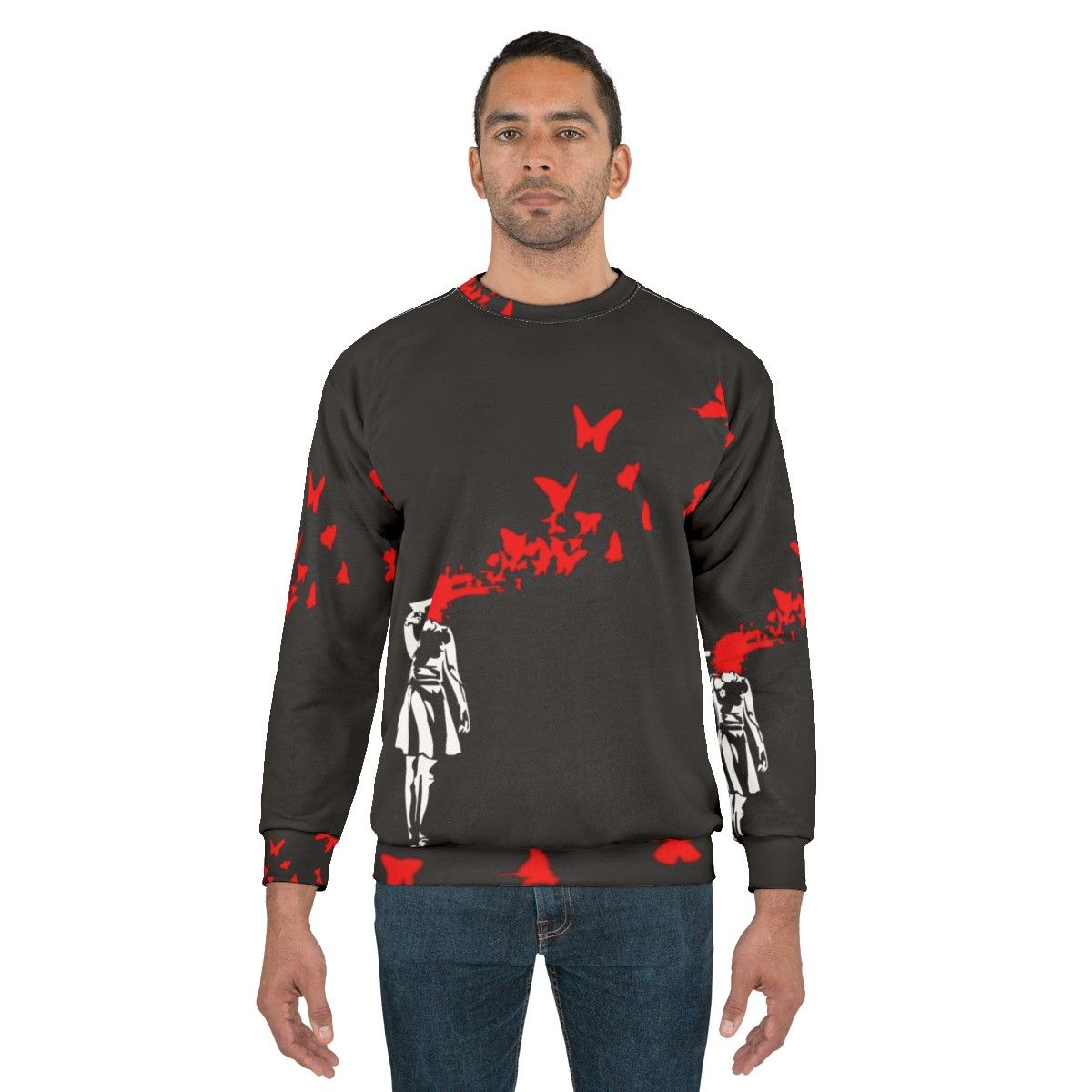 Banksy Girl Butterfly Sweatshirt - men