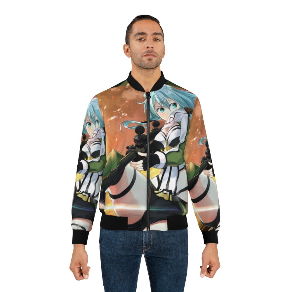 Sinon Rifle Bomber Jacket - Anime Inspired Military-Style Jacket - Lifestyle