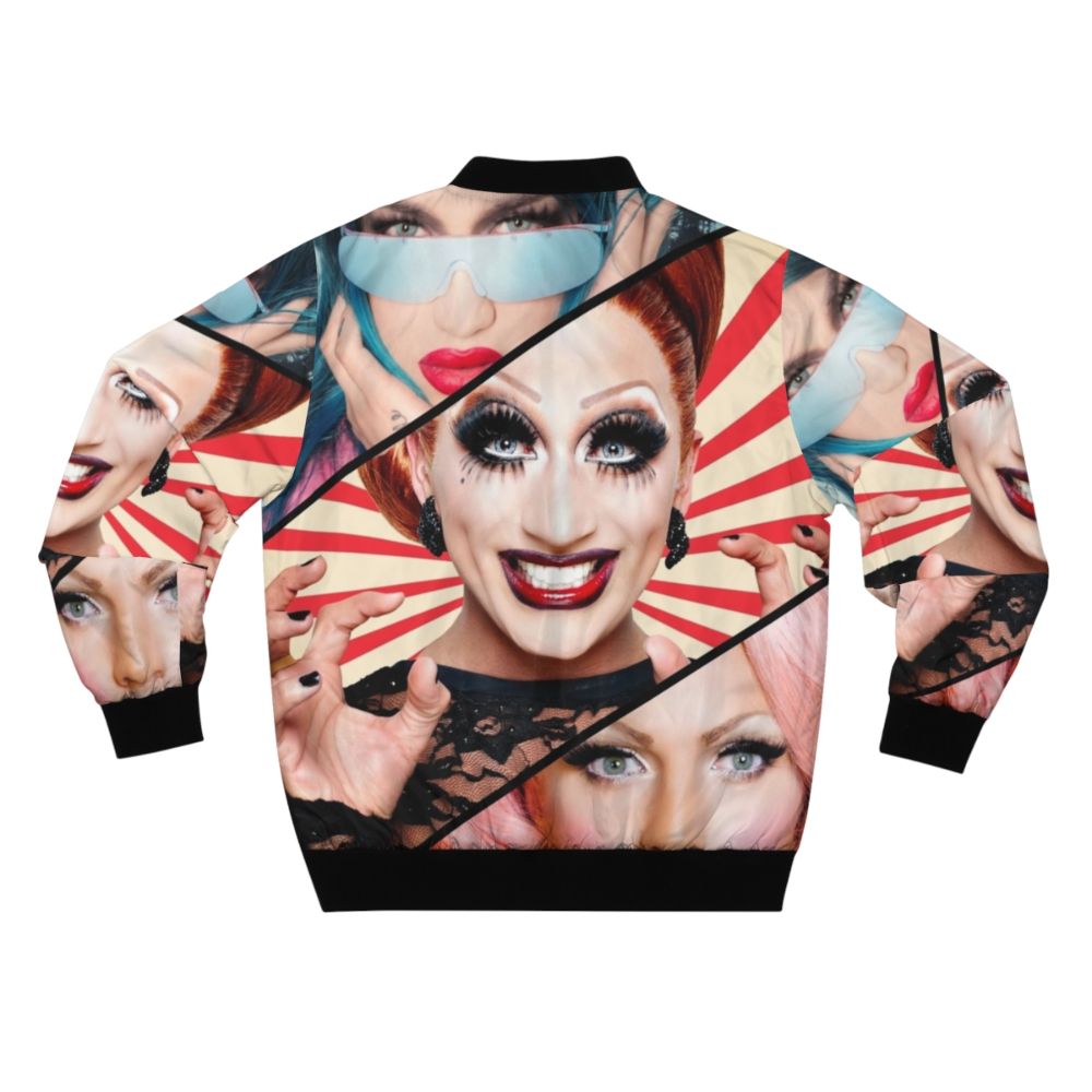 Rupaul's Drag Race Season 6 Bomber Jacket featuring popular queens like Bianca Del Rio and Adore Delano - Back