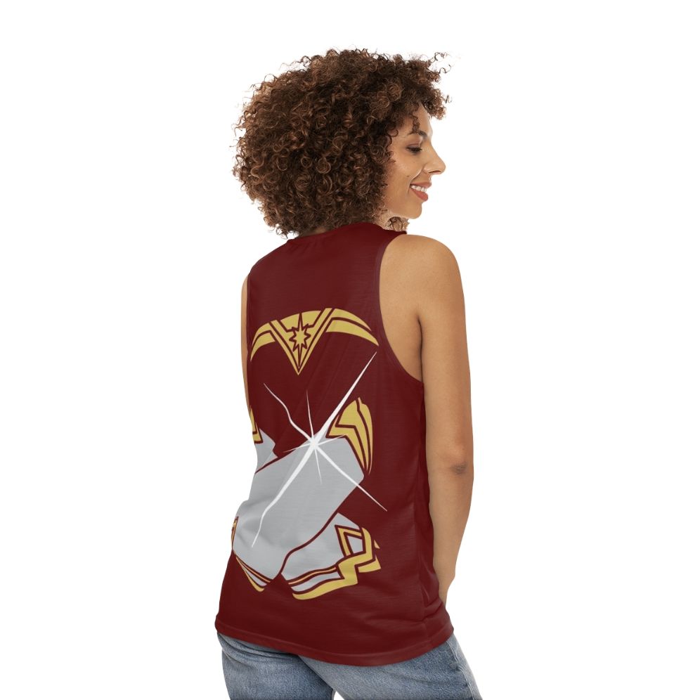 Warrior woman superhero bracelet power tank top - women back