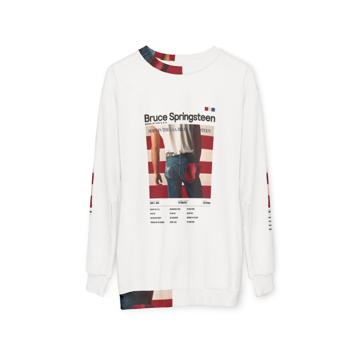 Bruce Springsteen Born in the USA Graphic Sweatshirt - hanging