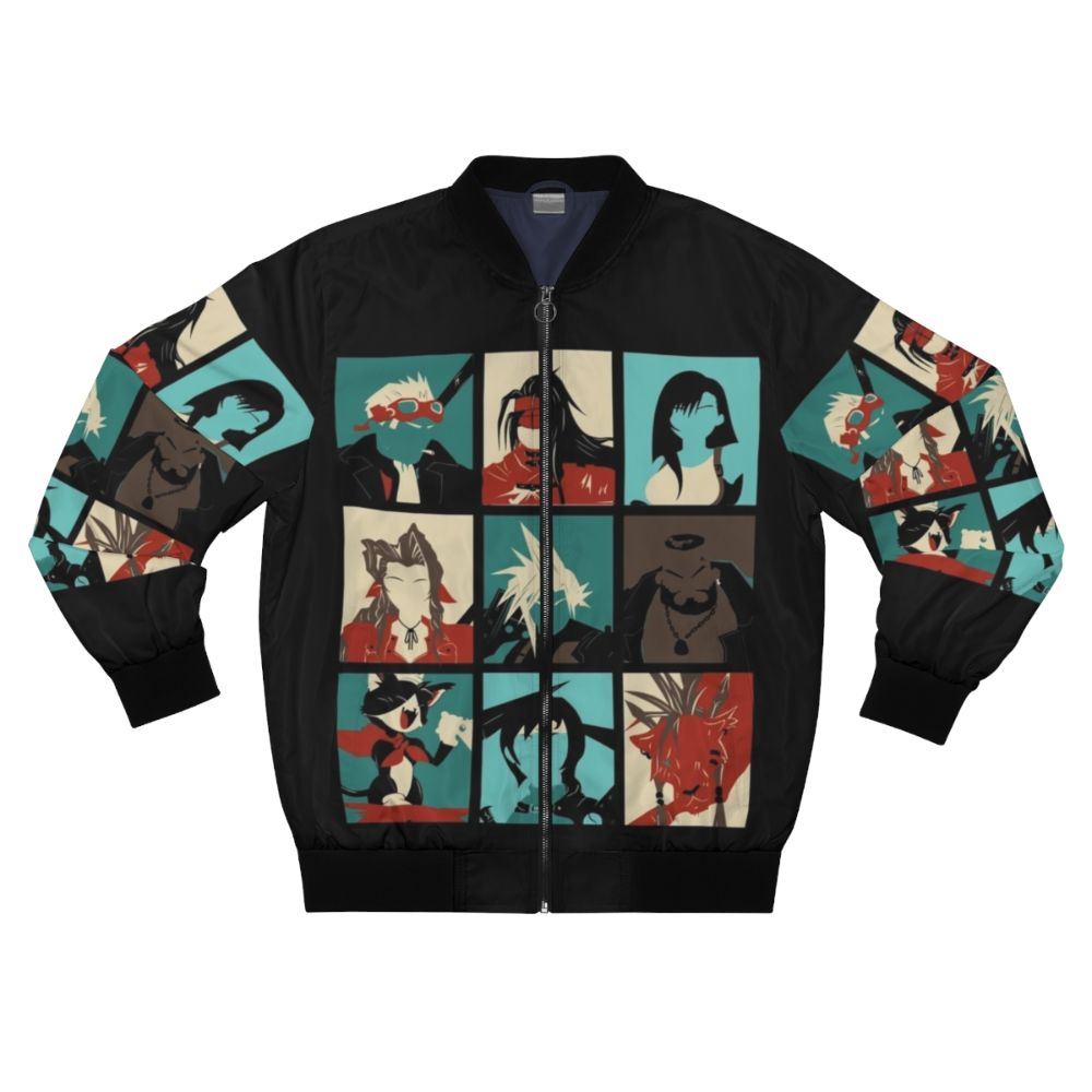 A bomber jacket featuring characters and imagery from the beloved Final Fantasy VII game.