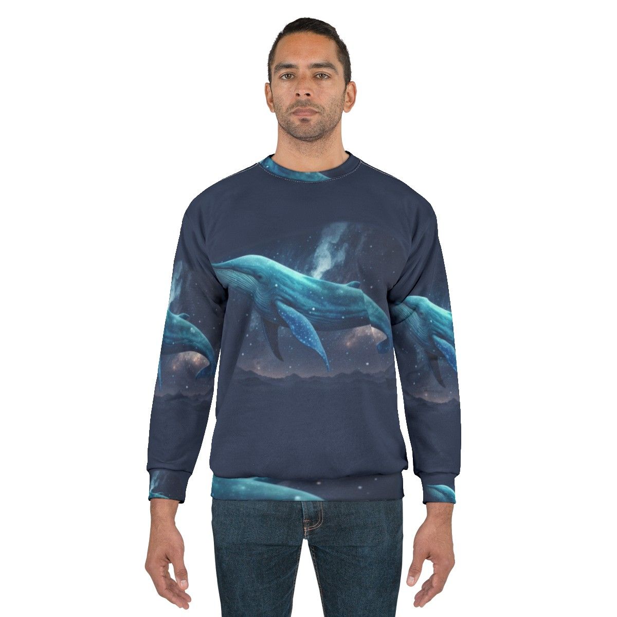 Mythical Sea Creatures Sweatshirt featuring legendary beasts and fantasy creatures - men