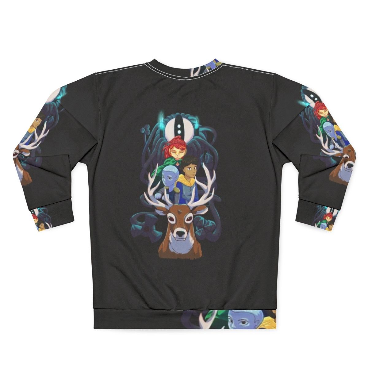 Infinity Train Fantasy Sweatshirt with Tulip, Lake, and Alan Dracula - Back