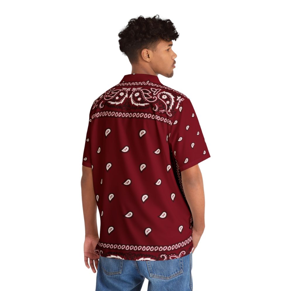 Bandana Burgundy Hawaiian Floral Shirt - People Back