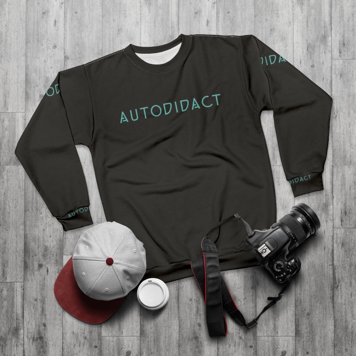 Autodidact Lifelong Self Learner Sweatshirt - flat lay