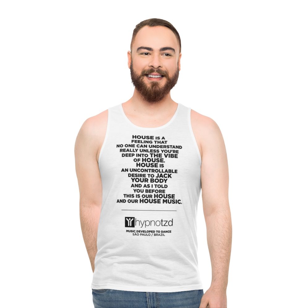 House music anthem unisex dance tank top - men