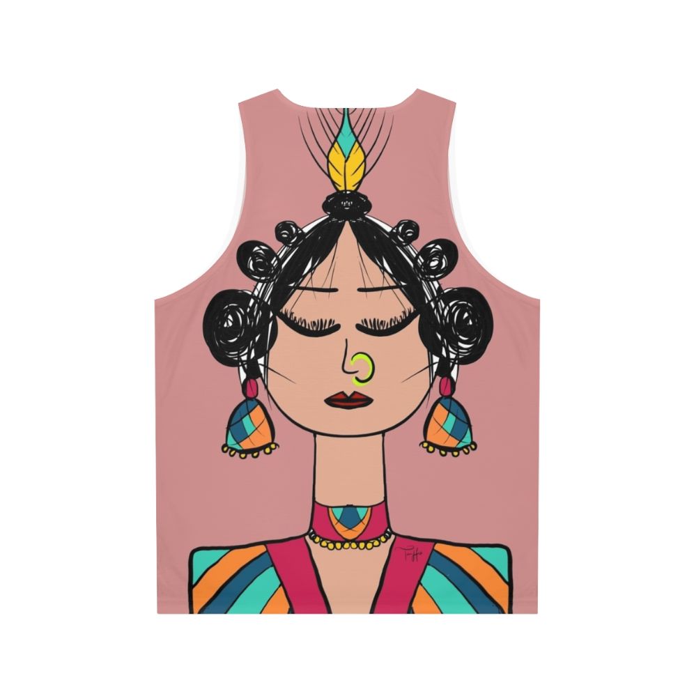 Whimsical diva doll unisex geometric tank top - Back