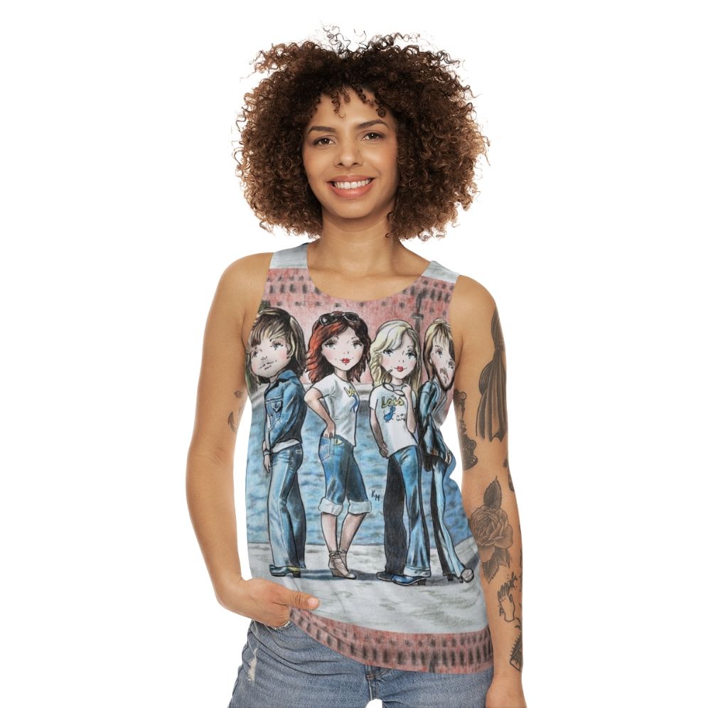 City walking unisex 70s fashion tank top - women