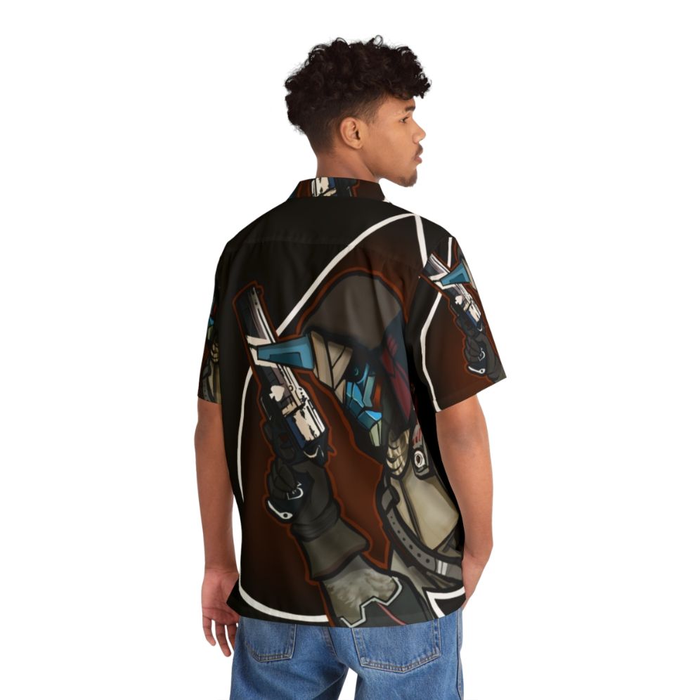 Ace of Cayde's Hawaiian Shirt - Tropical Summer Fashion - Flat lay