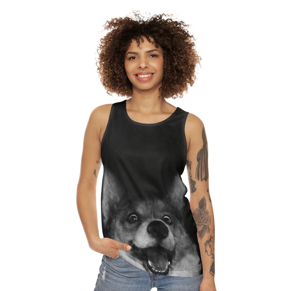 Sausage Fox Unisex Corgi Dog Funny Tank Top - women