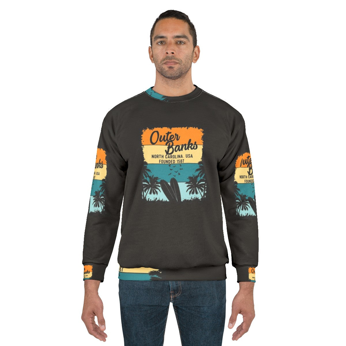 Outer Banks OBX North Carolina NC Coastal Sweatshirt - men