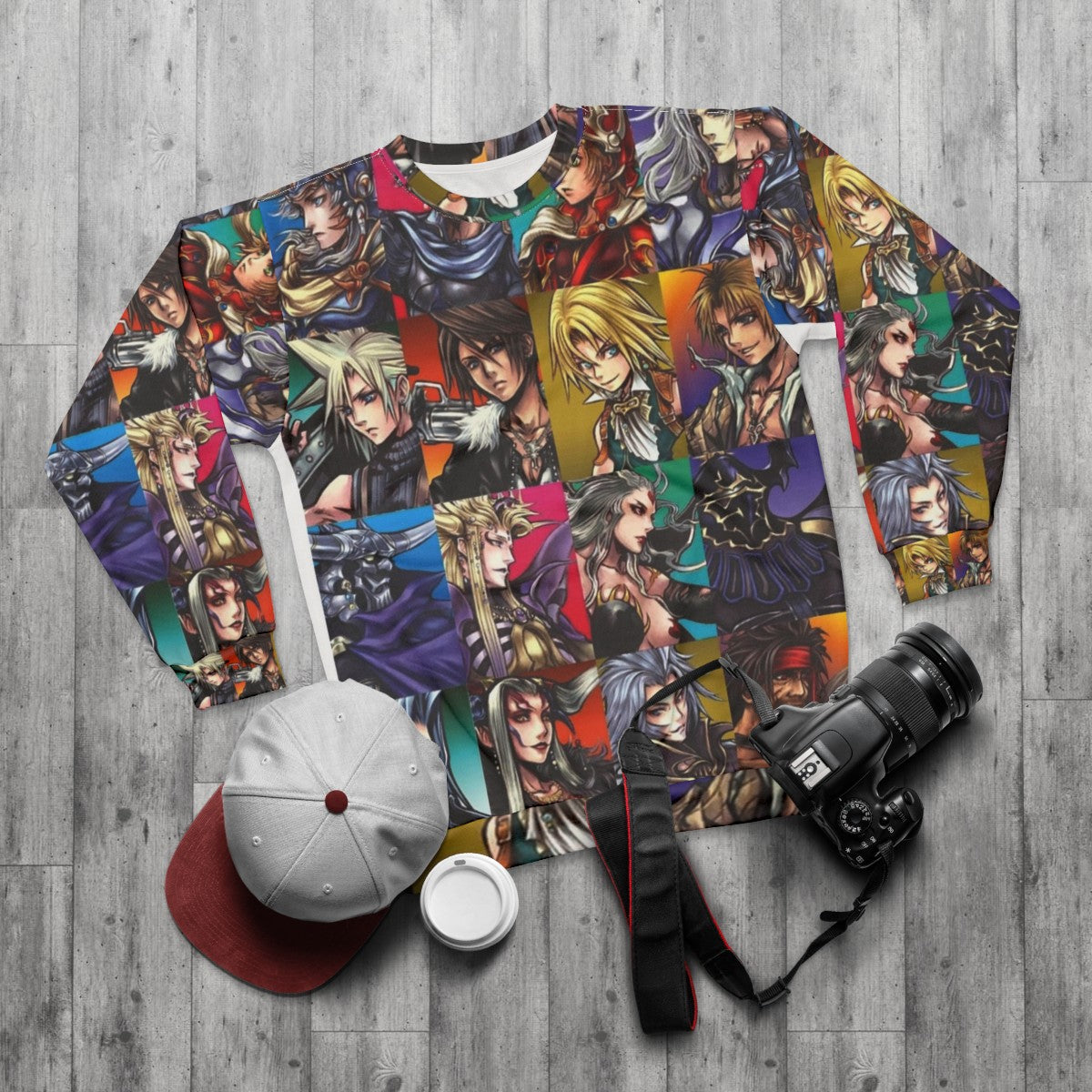 Final Fantasy Sweatshirt featuring Cloud and Tifa - flat lay