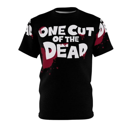 Unique "One Cut of the Dead" inspired horror comedy zombie t-shirt design