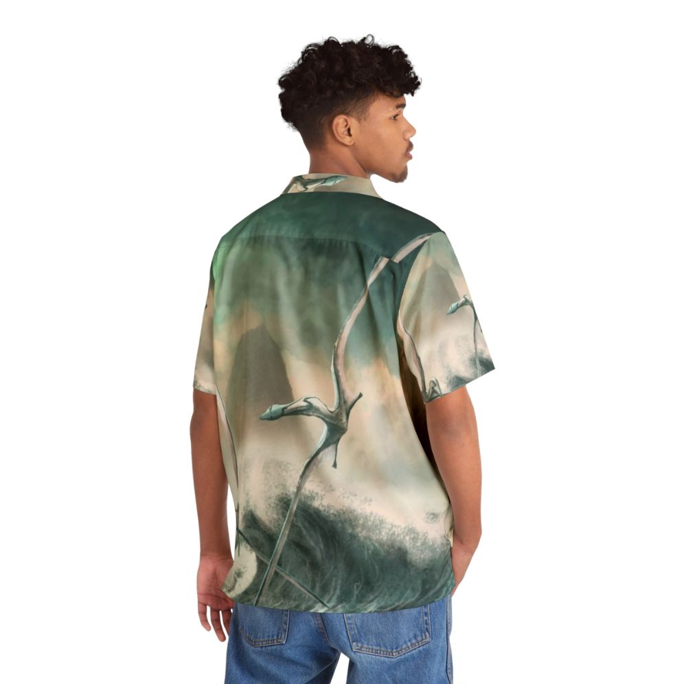 Cimoliopterus Hawaiian Shirt featuring a prehistoric reptile palaeoart design - People Back