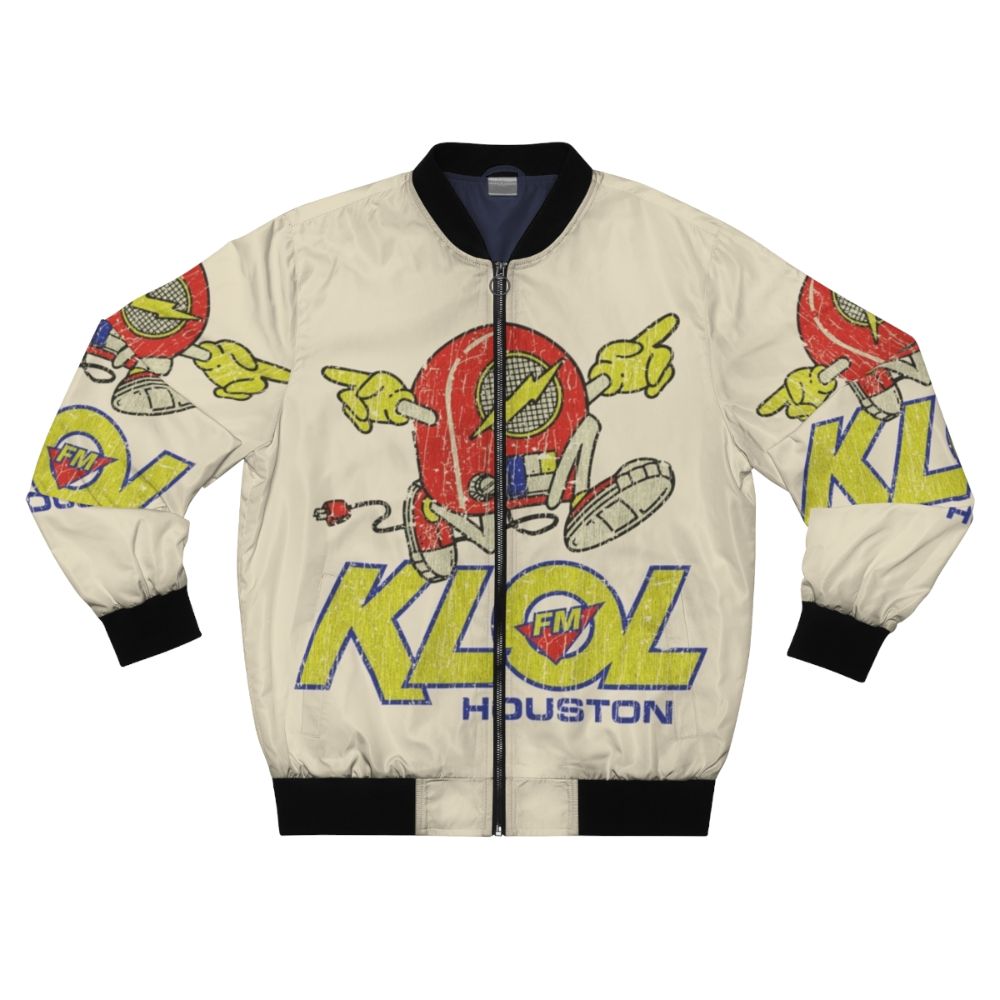 Vintage 1970s KLOL FM Houston bomber jacket with retro 70s radio station design