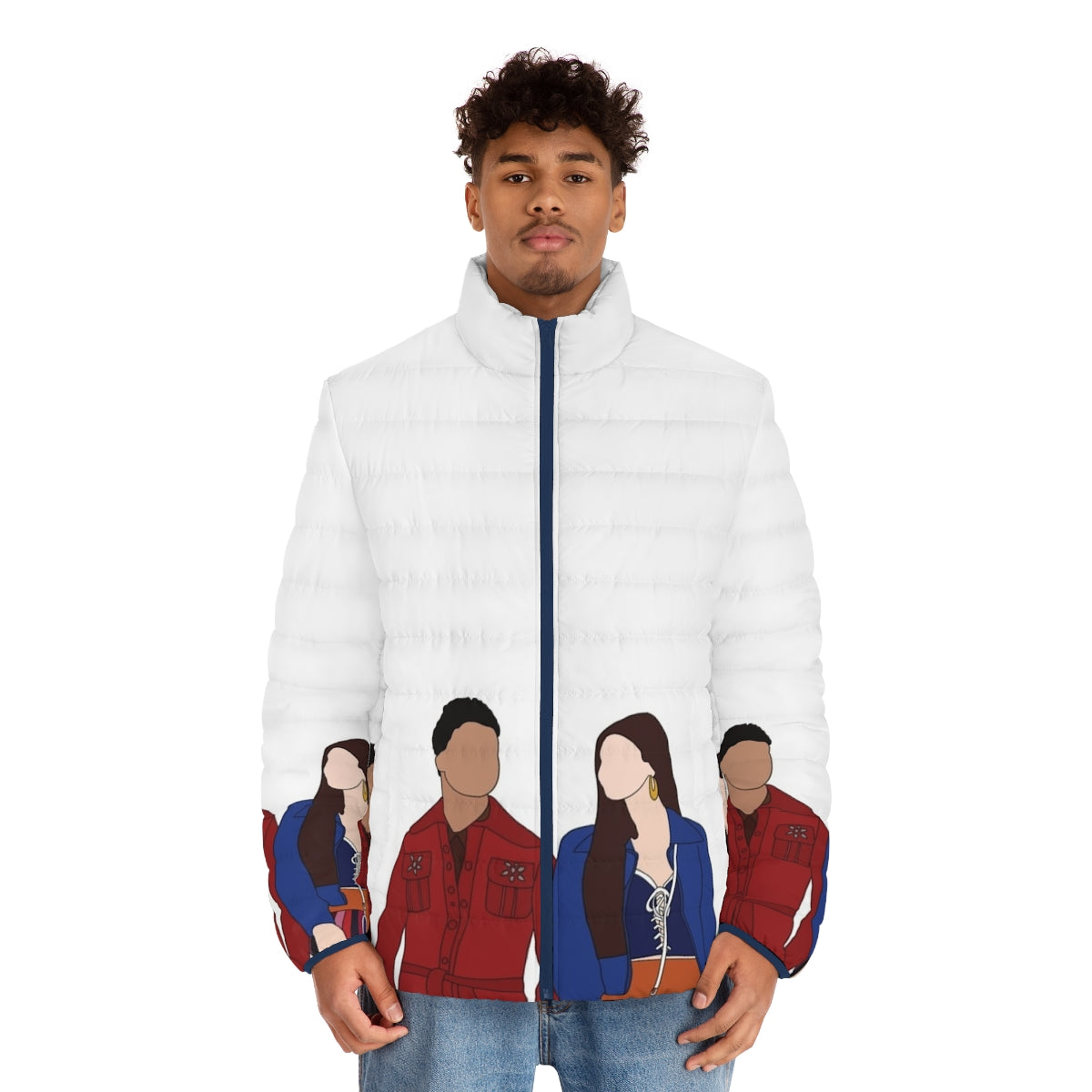 Sex Education Ruby and Anwar Puffer Jacket from Netflix - men front