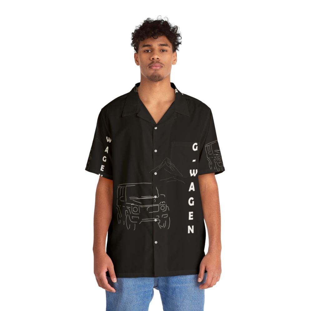 Mercedes G Wagen Hawaiian Shirt featuring off-road design - People Front