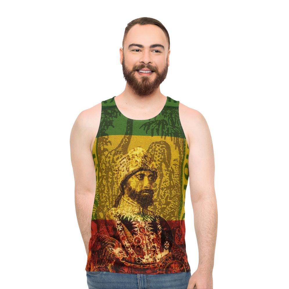 Rasta Haile Selassie Emperor Of Ethiopia Unisex Tank Top - men