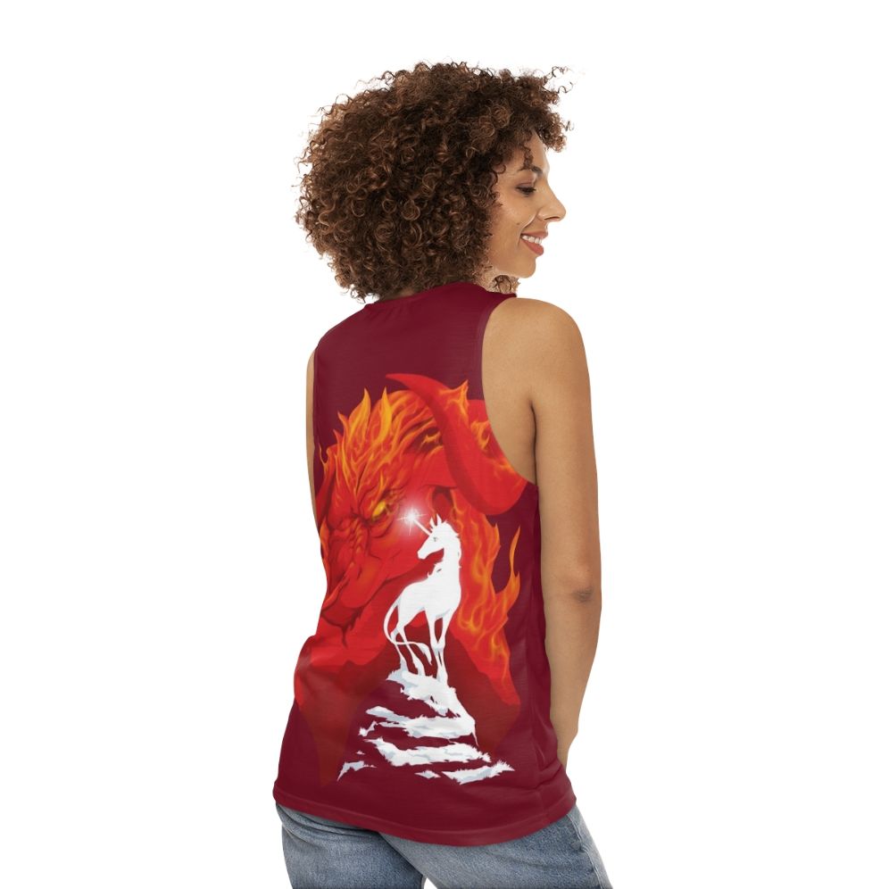 The Last Unicorn Unisex Tank Top - women back